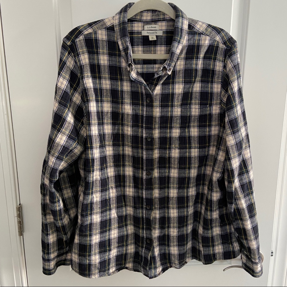 L.L. Bean Scotch Plaid Flannel Shirt